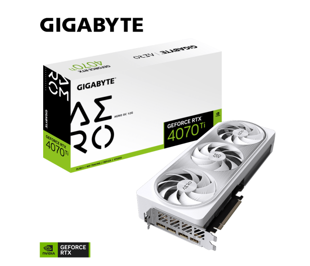 GIGABYTE Karta graficzna GeForce RTX 4070 Ti AERO OC 12G B GDDR6X 192bit 3DP/HDMI GV-N407TAERO OC-12GD - 1096140 - zdjęcie 2